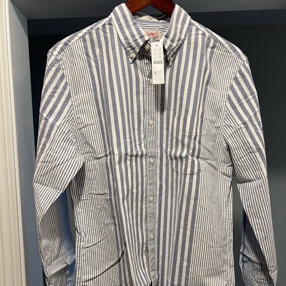 J.Crew Broken-in Oxford Slim Striped Shirt